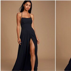 LULUS Low-Back Black Formal Dress